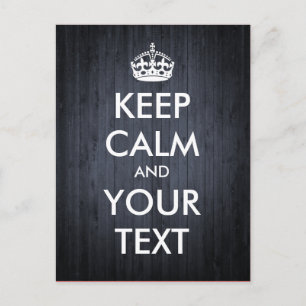 あなただけの「Keep Calm & Carry On」ダークウッドバージョンを作成 ポストカード