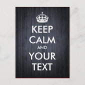 あなただけの「Keep Calm & Carry On」ダークウッドバージョンを作成 ポストカード (正面)