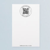 あなただけのQRコードとカスタマイズテキストをアップロード 便箋