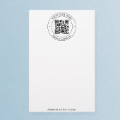 あなただけのQRコードとカスタマイズテキストをアップロード 便箋