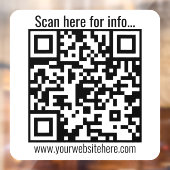 あなただけのQRコードと情報 | 白と黒 ウィンドウサイン (シート2)