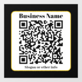 あなただけのQRコードを作成 | 黒 白 金の枠 ウィンドウサイン (シート)