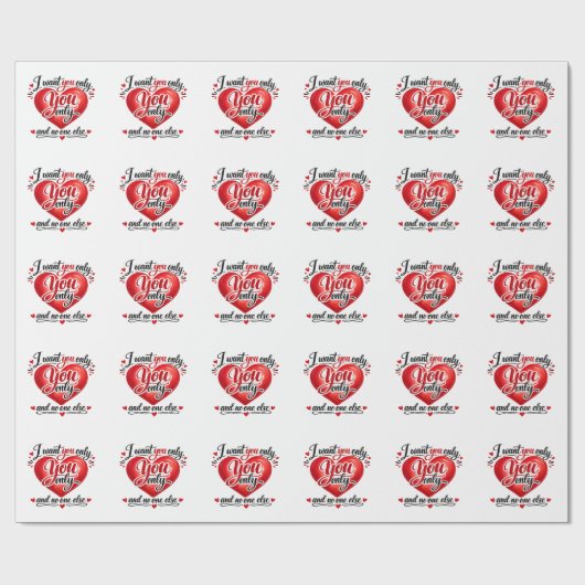 あなただけを❤️ ラッピングペーパー (フラット)