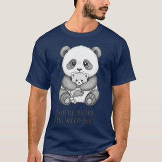 あなたって変ね でも好き 可愛いパンダ Tシャツ