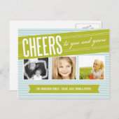 あなたとあなたの大切な人たちに乾杯 | ホリデー フォト カード (正面/裏面)