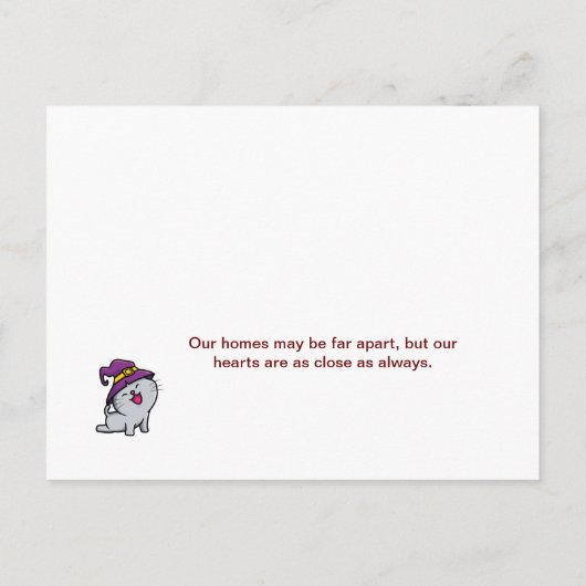 あなたとご家族のはがきへの感謝祭おめでとう ポストカード (裏面)