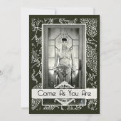 あなたとして来られるおもしろいなヴィンテージはカスタムなパーティーです 招待状 (正面)