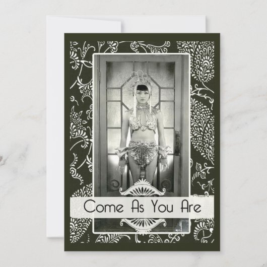 あなたとして来られるおもしろいなヴィンテージはカスタムなパーティーです 招待状 (正面)