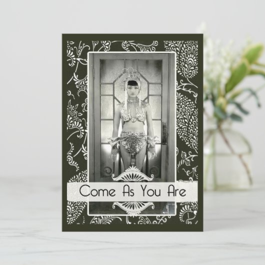 あなたとして来られるおもしろいなヴィンテージはカスタムなパーティーです 招待状 (スタンド正面)