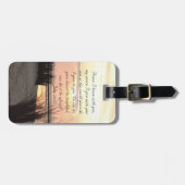 あなたとの平和I許可、聖書の詩の海の日没 ラゲッジタグ (正面横)