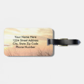 あなたとの平和I許可、聖書の詩の海の日没 ラゲッジタグ (裏面横)