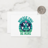 あなたとクジラのように愛し合いたい オルカカップル バレンタイン プレゼント ノートカード (正面/裏面インサイチュ)