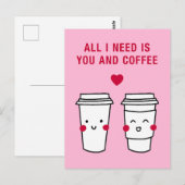 あなたとコーヒーさえあれば、すべて大丈夫 ポストカード (正面/裏面)