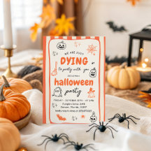 あなたとパーティーに死ぬほど行きたい オレンジのハロウィン招待状