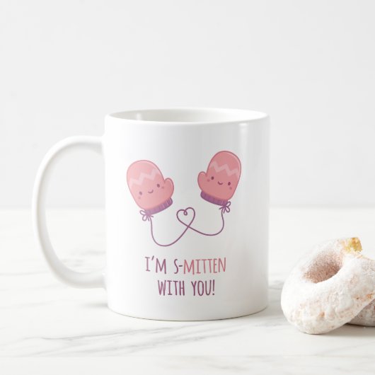 あなたとミトン愛しゃれを強打されるかわいい コーヒーマグカップ (ドーナツ)