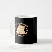 あなたと一緒ならどこでもホーム 可愛い猫の抱擁 遊び心 コーヒーマグカップ (正面左)