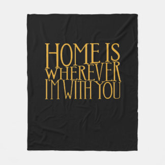 あなたと一緒ならどこでもホームHome Inspired Love De フリースブランケット