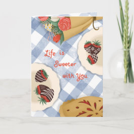 あなたと一緒なら人生はもっと甘く - ストロベリー・ラブ カード