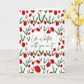 あなたと一緒なら人生はもっと素敵に グリーティングカード (黄色い花)