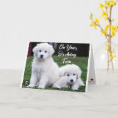 あなたと一緒なら毎日が特別な日 双子の誕生日 カード (黄色い花)