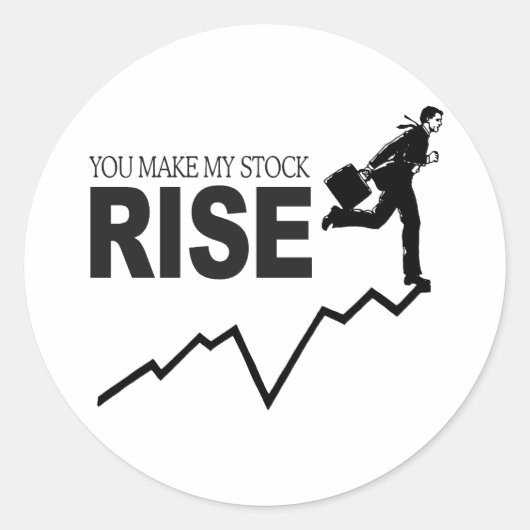 あなたと一緒にいると株価も上がるわ ラウンドシール (正面)
