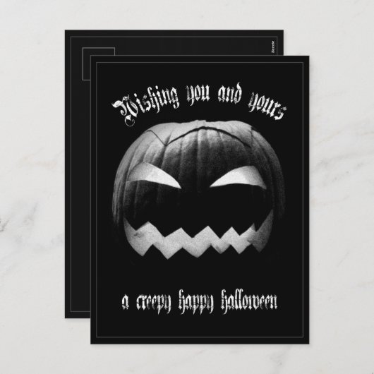あなたと一緒に不気味なハッピーハローウィンホールを願う シーズンポストカード (正面/裏面)