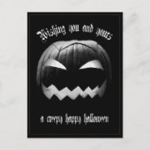 あなたと一緒に不気味なハッピーハローウィンホールを願う シーズンポストカード (正面)