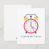 💘 あなたと一緒に夜更かししたいバレンタインデーカード シーズンカード (正面/裏面)