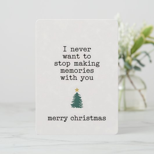 あなたと一緒に思い出を作ることを決してやめたくないクリスマス 招待状 (スタンド正面)