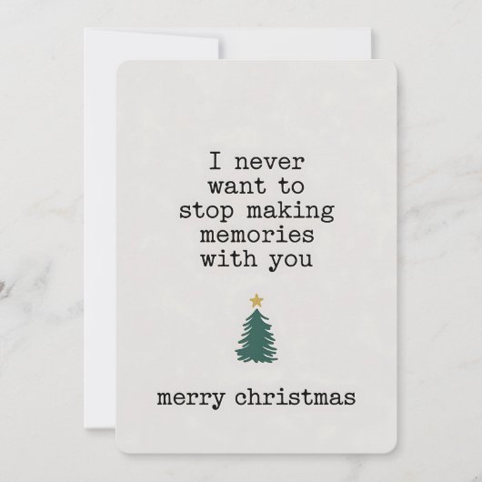 あなたと一緒に思い出を作るのを決してやめたくないクリスマス 招待状 (正面)