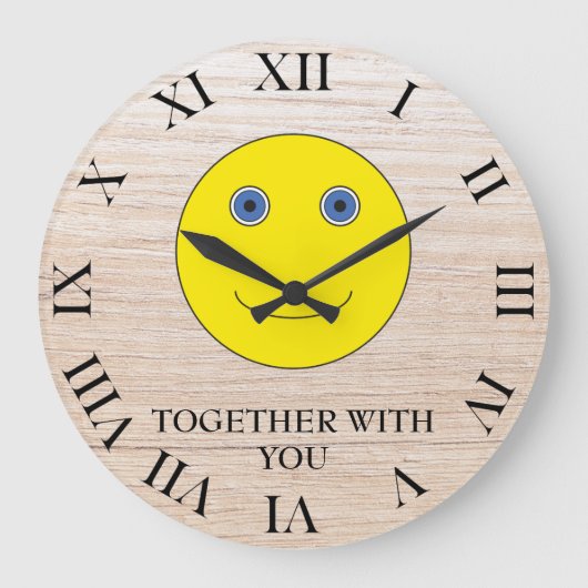 あなたと一緒に ラージ壁時計 (正面)