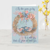 あなたと共に歳を重ねる - グリーティングカード (黄色い花)