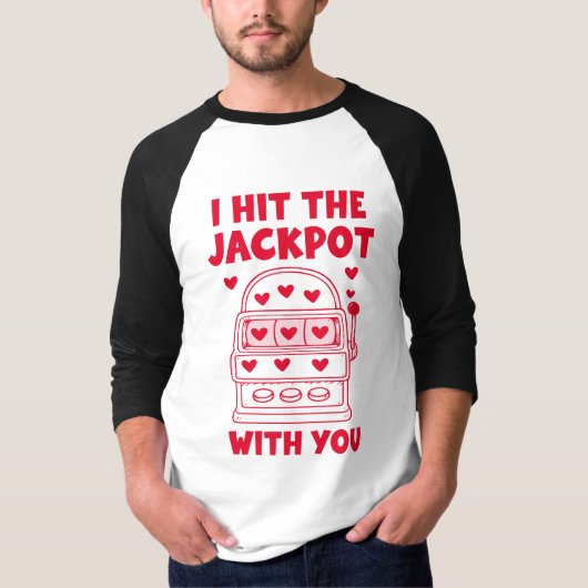 あなたと出会って大当たり!面白Tシャツ Tシャツ (正面)