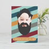 あなたと同じように|父の日のフラットカード 招待状 (スタンド正面)