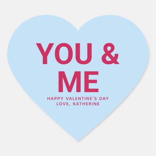 あなたと私かわいいバレンタインデーカスタム会話 ハートシール (正面)