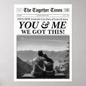 「あなたと私たち」特別な贈り物新聞スタイルのポスター ポスター (正面)