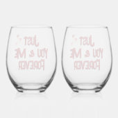 あなたと私だけずっと ステムなしワイングラス (裏面)