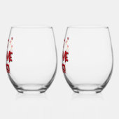 あなたと私だけずっと ステムなしワイングラス (左)