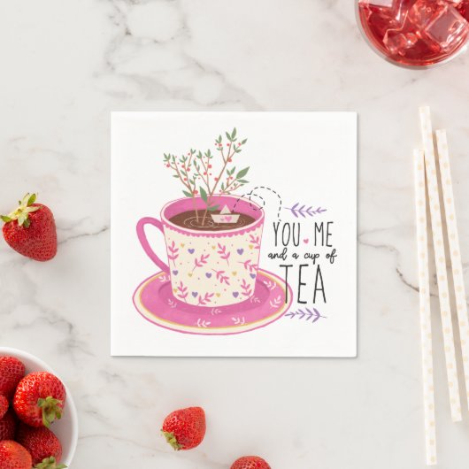 あなたと私とお茶一杯 Quote スタンダードカクテルナプキン (インサイチュ)