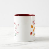 あなたと私と暖かい紅茶紅葉コージーギフト ツートーンマグカップ (中央)