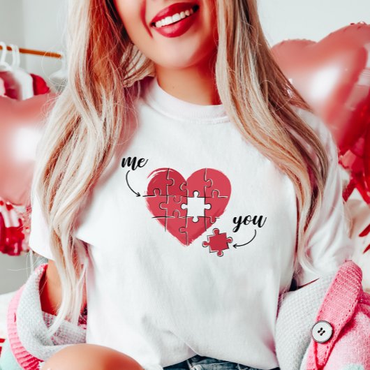 あなたと私のハートパズル Tシャツ