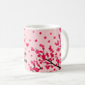 あなたと私のブロッサムさくらんぼ桜 コーヒーマグカップ (正面右)