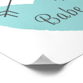 あなたと私のベイビー - 青いハート ポスター (角)