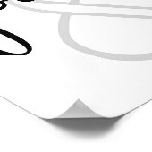 あなたと私のモダンデザイン白黒愛 ポスター (角)