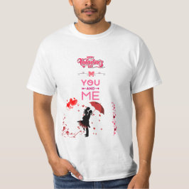 あなたと私のロマンティックな愛 バレンタインデーおめでとう Tシャツ