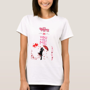 あなたと私のロマンティックな愛 バレンタインデーおめでとう Tシャツ
