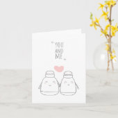 あなたと私の塩とコショウのあいさつカード カード (黄色い花)