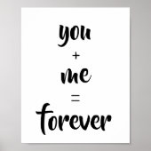 あなたと私の永遠の名言ウォールアート ポスター (正面)