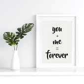 あなたと私の永遠の名言ウォールアート ポスター