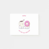 あなたと私はつながりのコーヒーとドーナツ ポストイット (正面)